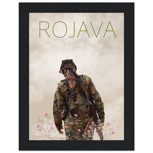 Rojava Poster mit Holzrahmen (Premium Qualität)